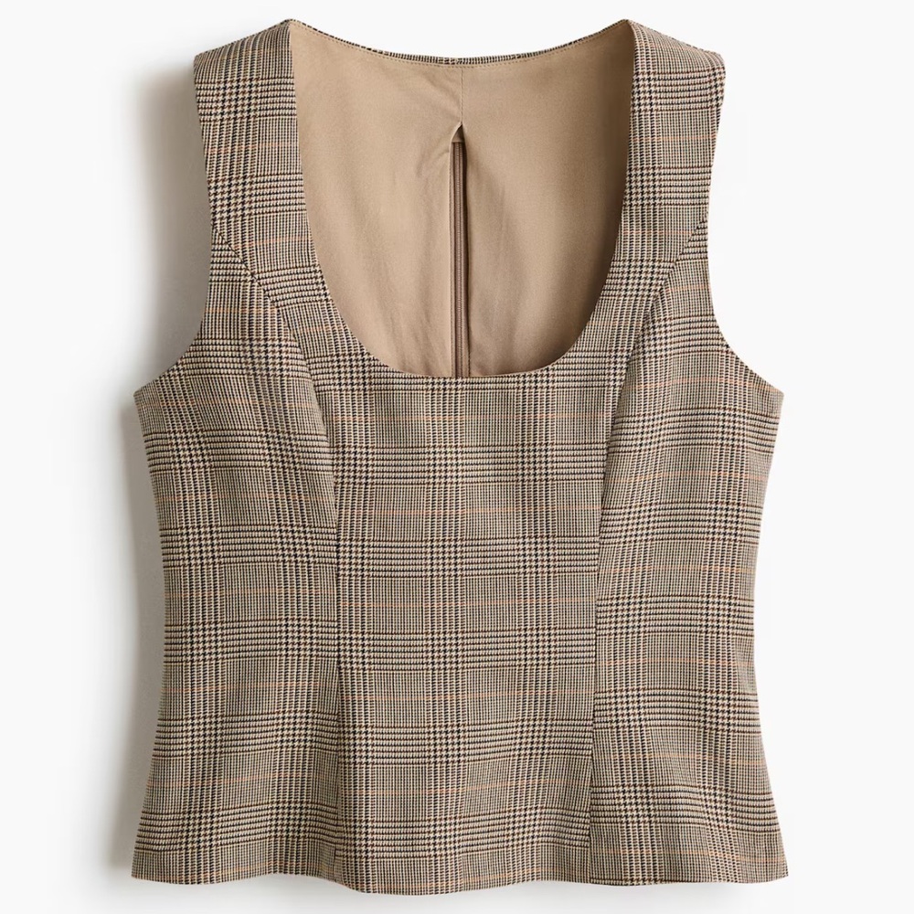 NWOT Plaid Sleeveless Top